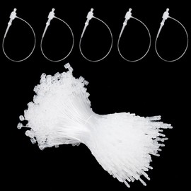 CABODYALS 2000Pcs 83mm Plastic Tag Loop Clear Price Labels Fasteners Hang Safety Snap Locking Pin Security Tags Ring Transparent Adjustable Ties for Retail Store Diy Clothing Accessories Garden Craft