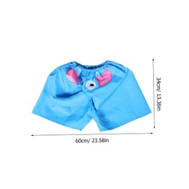 Kisangel Funny Elephant Pants Animal Costume Shorts for Parties Interactive Game Prop Blue Elephant Nose Pajama Bottoms for Social Events and Festive Celebrations