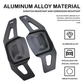 ANBOO Pack of 2 Car Shift Paddles Extension Paddles Car Steering Wheel Shift Paddle Extensions for VW Golf 8 MK8 from 2019 Passat B8 Tiguan L Teramont Phaeton C-TREK Lamando 2019-2023 (Black)