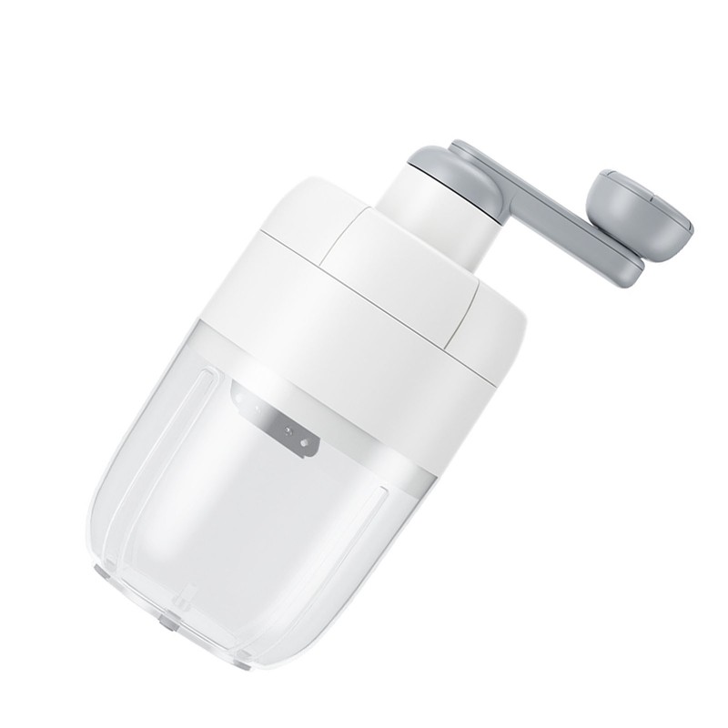 Manual Shaved Ice Maker Portable Transparent Ice Box Hand Ice