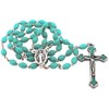 Catholic Rosary Beads with QuadLink Chain by Vatican Imports (Teal)