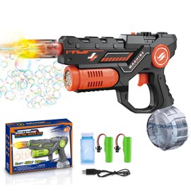 Electric Water Gun, Electric Water Gun, Bubble Bubbles & LED Flash Spark Function, High Speed Consecution, Powerful, 3 Modes, Large Capacity, Flying Distance, 19.4 - 29.4 ft (6 - 9 m), Bubble Gun, 8