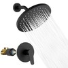 Lavatrum Mate Black Shower Head and Handle Set Single Spray