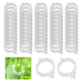SYEYCW Pack of 80 Plant Clips for Climbing Plants, Plant Clips Tomato Trellis, Plastic Tomato Clips, Climbing Aid Plants, Plant Support Clips, for Vegetables, Tomato, Plants, White