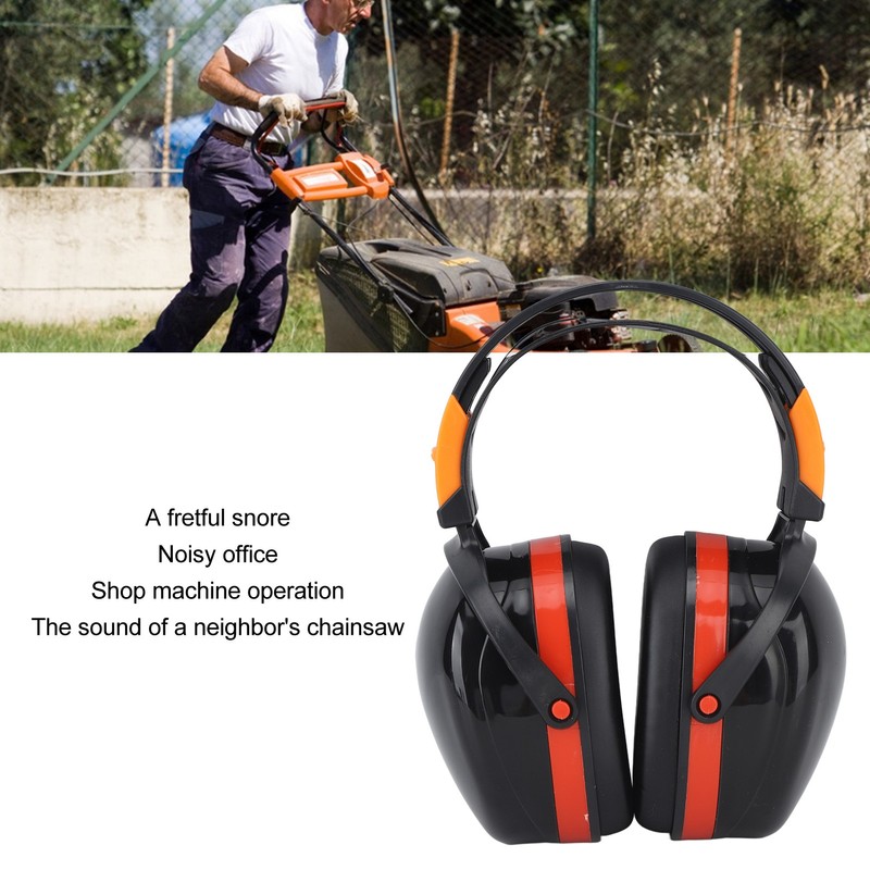 Noise Reduction Earmuffs Foldable Lightweight Hearing Protection Safety Over Head