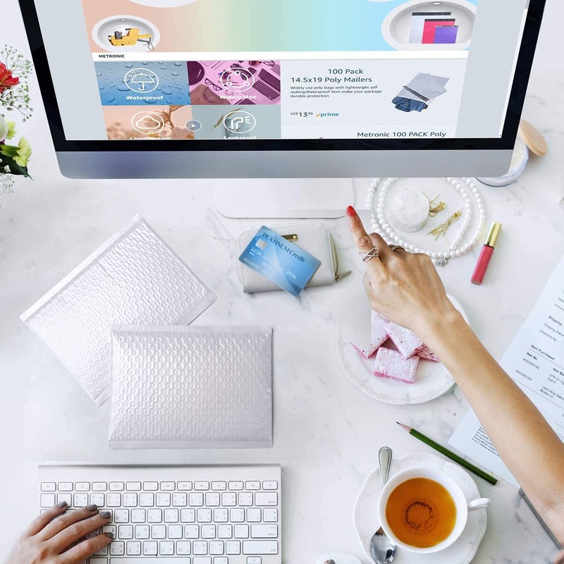 Switory Pack of 50 Bubble Mailers A5 Padded Envelopes 15.3