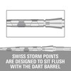 TARGET Darts Swiss Point Storm Steel Points, Onyx (Pack of