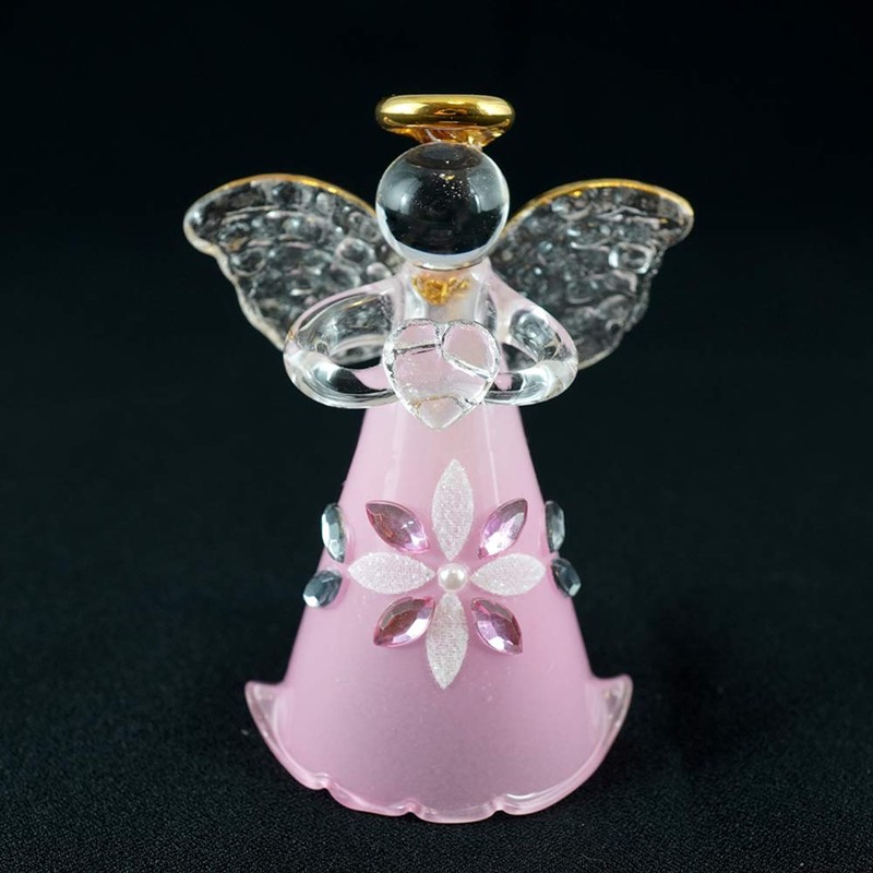 FGK115DT Cute Handmade Glassware Little Prima Angel Bell