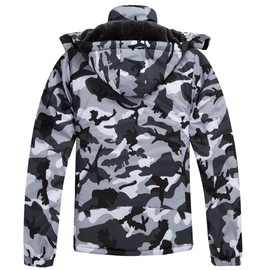 Jingangjin Men's Mountain Waterproof Ski Jacket Winter Windbreaker Warm Hooded Snowboarding Raincoat Jackets