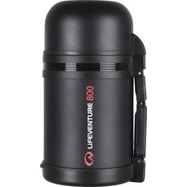 Lifeventure Double Walled Thermally Induced Widemouth Vacuum Flask For Food Or Drink - Hot For Up To 8 Hours, Cold For 12 Hours - 1 Litre,Dark Grey