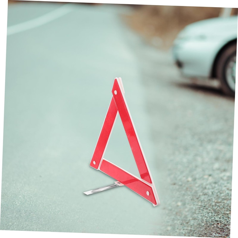 BUGUUYO Roadside Emergency Triangle Reflective Plastic Car Warning Sign Symbol