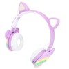 Bluetooth Cat Ear Headphones Fashionable Light Up Wireless Headset for
