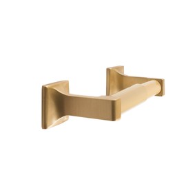 SENTO Gold Toilet Paper Holder Wall Mount, Double Post Tissue Toilet Paper Holder, Easy Installation, Heavy Duty Metal, Satin Brass