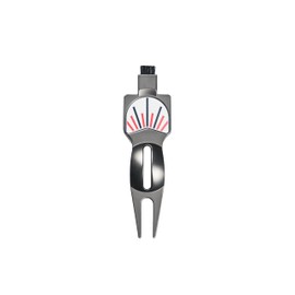 Golf Divot Tool and Ball Marker with Putting Alignment Aid | Integrated Golf Club Cleaning Brush and Ball Line Marker | Ergonomic, Lightweight Design (Matte Black)