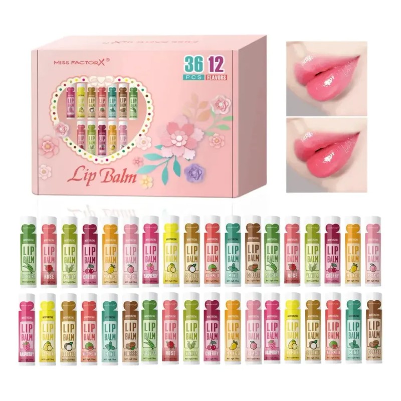 Jh Set De Bálsamo Labial Hidratante De 36 Piezas, 5