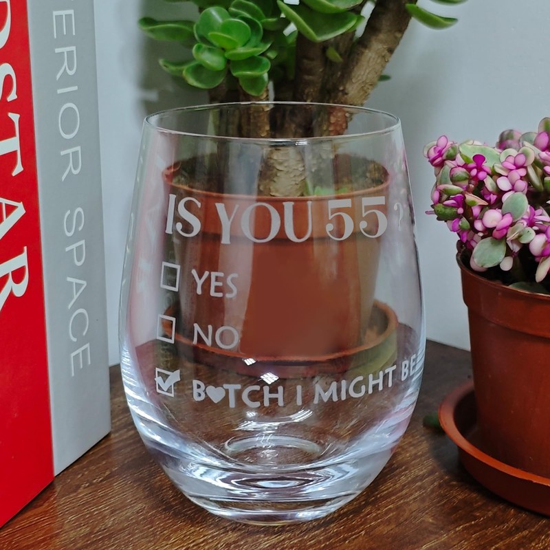 1971 55th Birthday Gifts Wine Glass for Women Her with