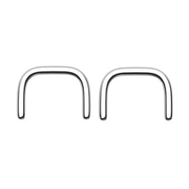 Oufer 16G Staple Hide Septum Piercing Retainer - Color: silver