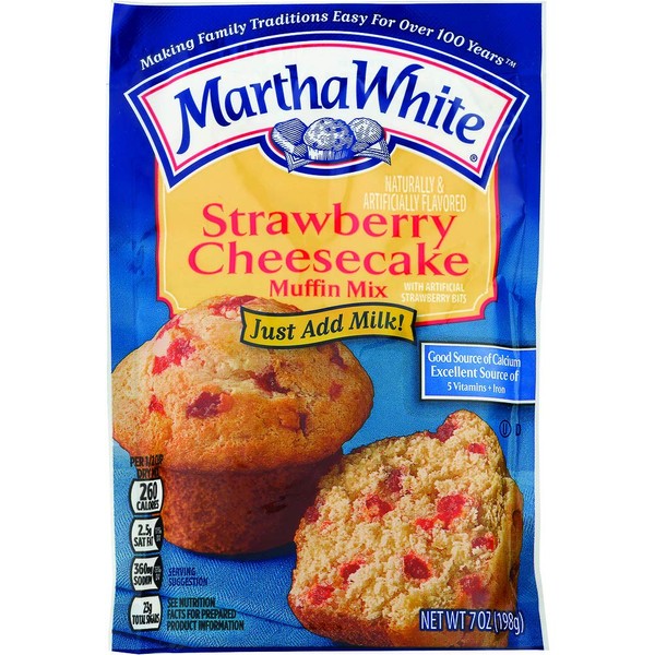 Martha White Strawberry Cheesecake Muffin Mix, 7 Ounce (Pack of 12)