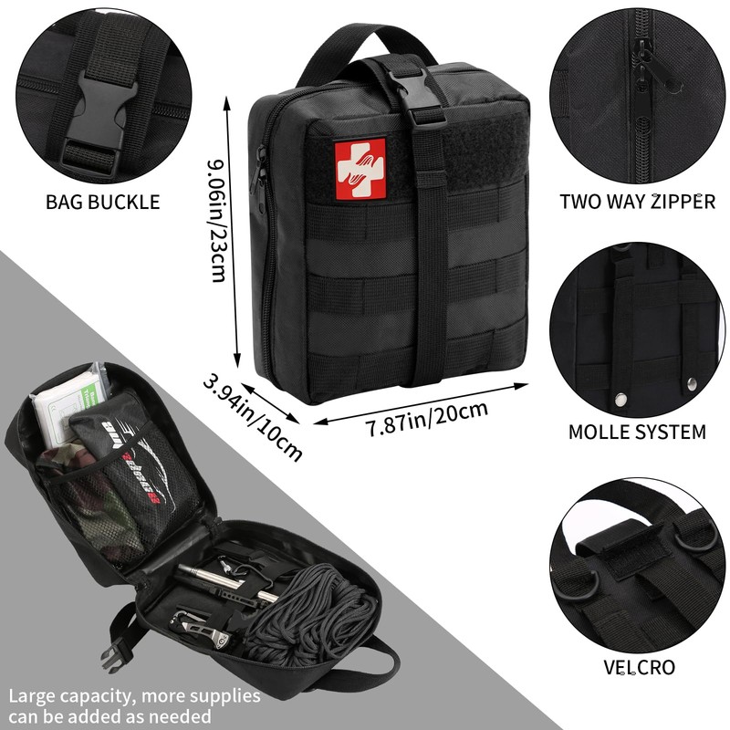 GPUSFAK Emergency Survival Kit and First Aid Kit, Camping First