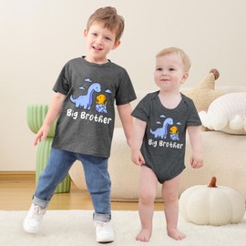 Funnycokid Big Brother Little Brother Matching Outfits Big Bro Little Bro Shirts Set Newborn Baby Gifts Clothes