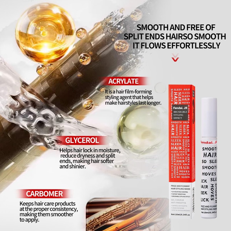 Flyaway Hair Taming Wand 2 Pack, 24 Hour Frizz Control