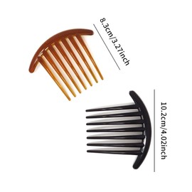 Honbay 6PCS Plastic 7 Tooth French Twist Combs Hair Side Combs Clips Accessory for Women and Girls (4Inch)
