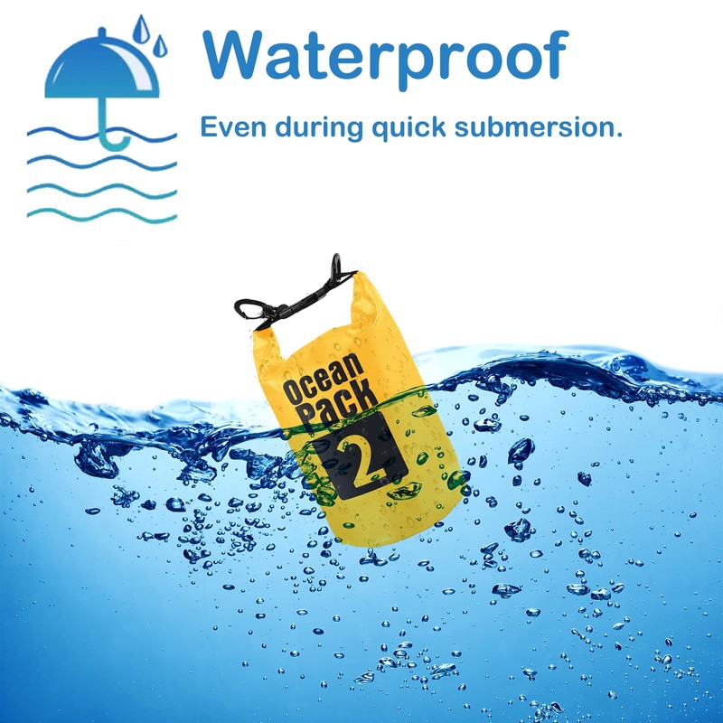 POPOYU Dry Bag, yellow, WaterproofBag