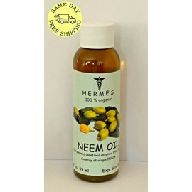 HERMES NEEM OIL by HERMES ORGANIC UNREFINED COLD PRESSED 2 oz