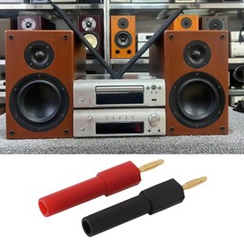 SG Store Banana Plug Adapter 2 mm / 0.08 Inch Male to 4 mm / 0.16 Inch Female Banana Plug Speaker Cable Connector for Amplifier HiFi Receiver Pack of 10