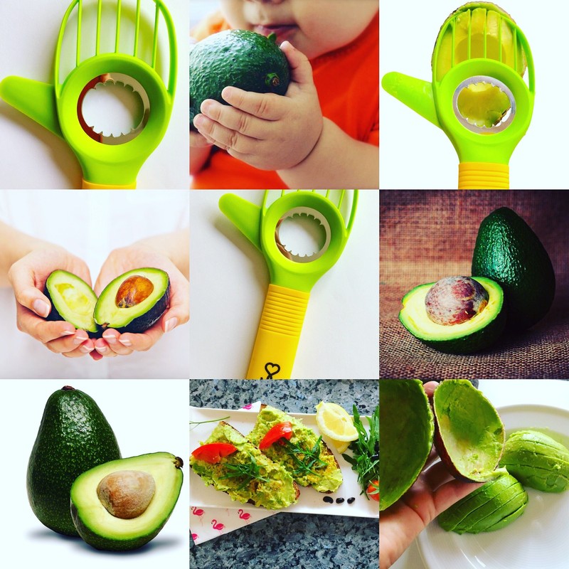 SimSim 3 in 1 Professional Quality Avocado Peeler Slicing Coring
