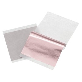 sourcing map 100pcs Leaf Sheets, 3.5" x 3.5" Foil Sheets Paper Sheets for DIY Crafts Painting Nails Resin Furniture Decoration(Light Rose Gold)
