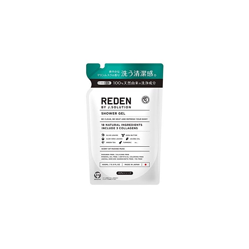 Reden Body Soap, Refill, 13.5 fl oz (400 ml), Marine