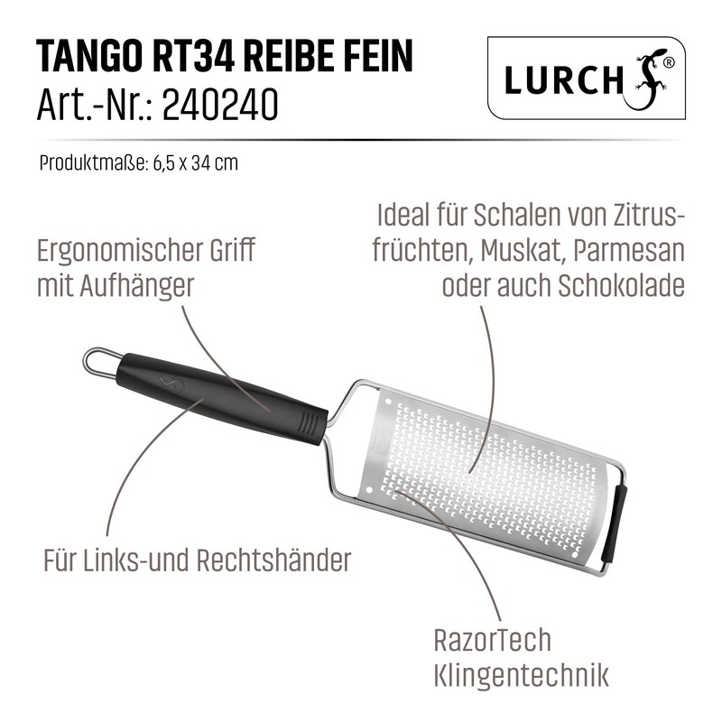Lurch 240240 RazorTech RT34 Reibe fein aus Edelstahl und mit