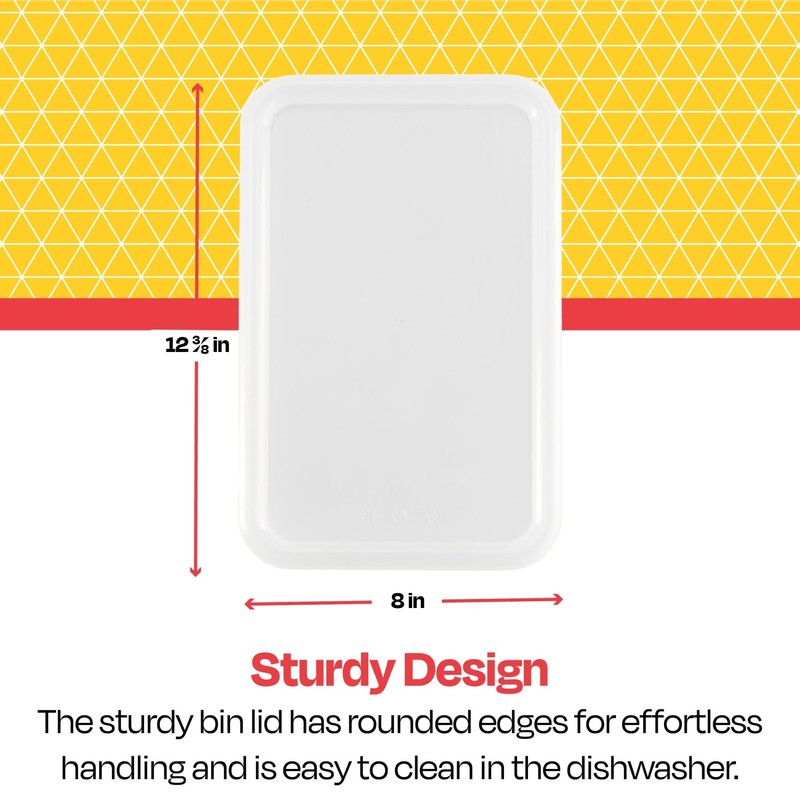 School Smart Sturdy Plastic Storage Tray Lid, Multifunctional Design for