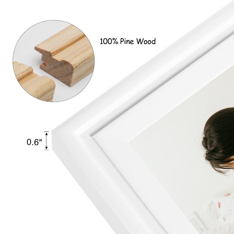 Tamolus 3 Vertical Horizontal Hinged Wood Picture Frame 4x6 and