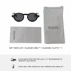 WDZAYXC Round Polarized Sunglasses with Thick Frame for Men and