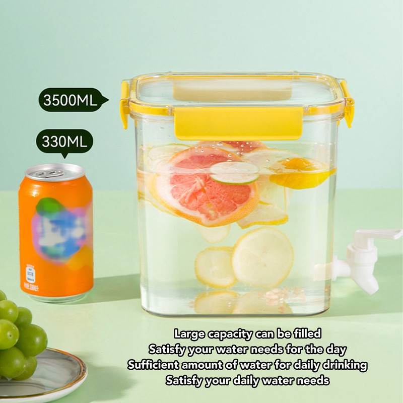 Refrigerator Cold Kettle 3.5L with Faucet Multifunctional PET Economical Practical