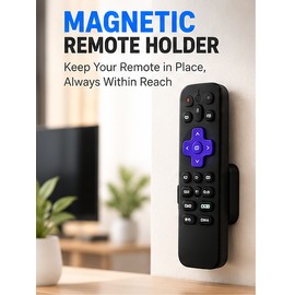Magnetic Remote Control Holder for Wall Storage – Self-Adhesive, No-Drill Organizer for TV and AC Remotes at Home