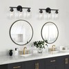 Unicozin Modern Bathroom Light Fixtures, 3 Light Vanity Lights, Black