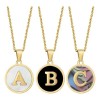 Collar Dije Letras Iniciales Acero Inoxidable Doradas Mujer