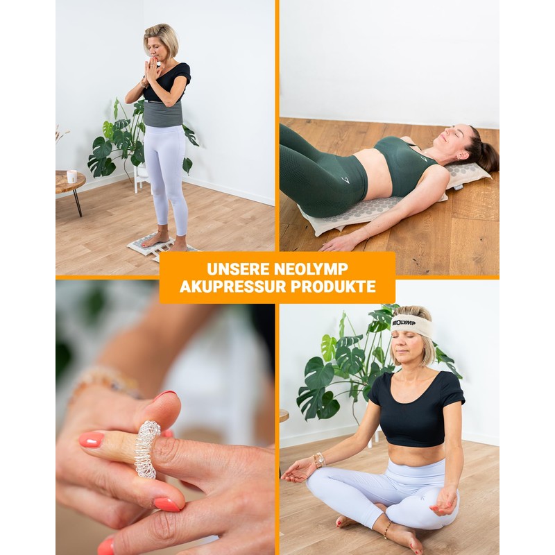 NEOLYMP Acupressure Ring Set of 10 – Anti-Stress Finger Massage