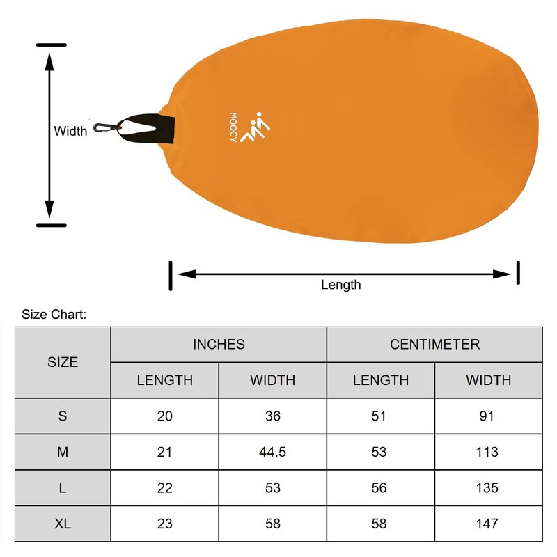 MOOCY - Funda universal impermeable para kayak sentado en kayaks,