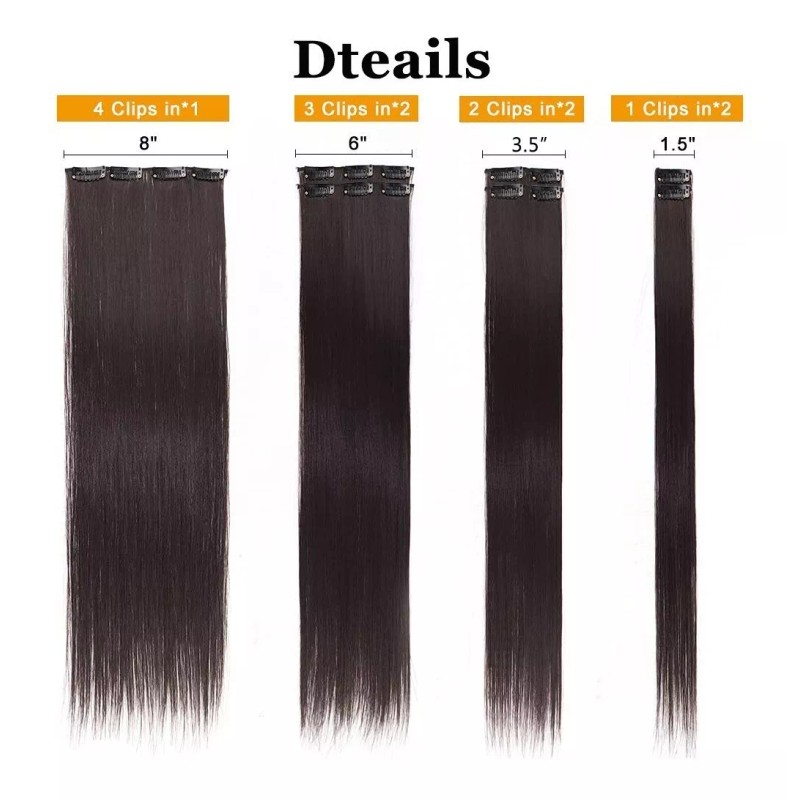 Felendy Extensiones De Cabello Con Clip, 7 Piezas, Cabeza Completa,