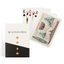 Lantern Press USS Wisconsin, Technical (52 Playing Cards, Poker Size Card Deck with Jokers)