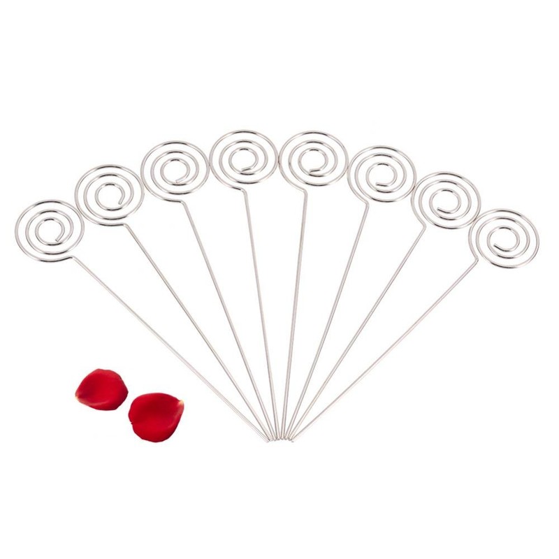 Nikou Pack of 50 Metal Name Card Holders, Silver Display