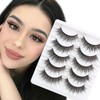 3D False Eyelashes Natural Look Artificial Eyelashes 5 Pairs Wispy