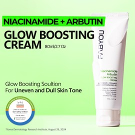 Niacinamide Arbutin Glow Boosting Cream 2.71 fl oz - Korean Skin Care for Long-Lasting Hydration & Smooth, Even Skin Tone with 10% Niacinamide & Arbutin, Deep Moisture Cream for Face