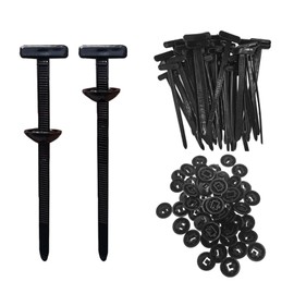Yoedge Universal Cable Tie Clips Pack of 100 Nylon Universal Cable Tie Buckle-Ties for Car Maintenance, Household Organisation & Electrical Installation