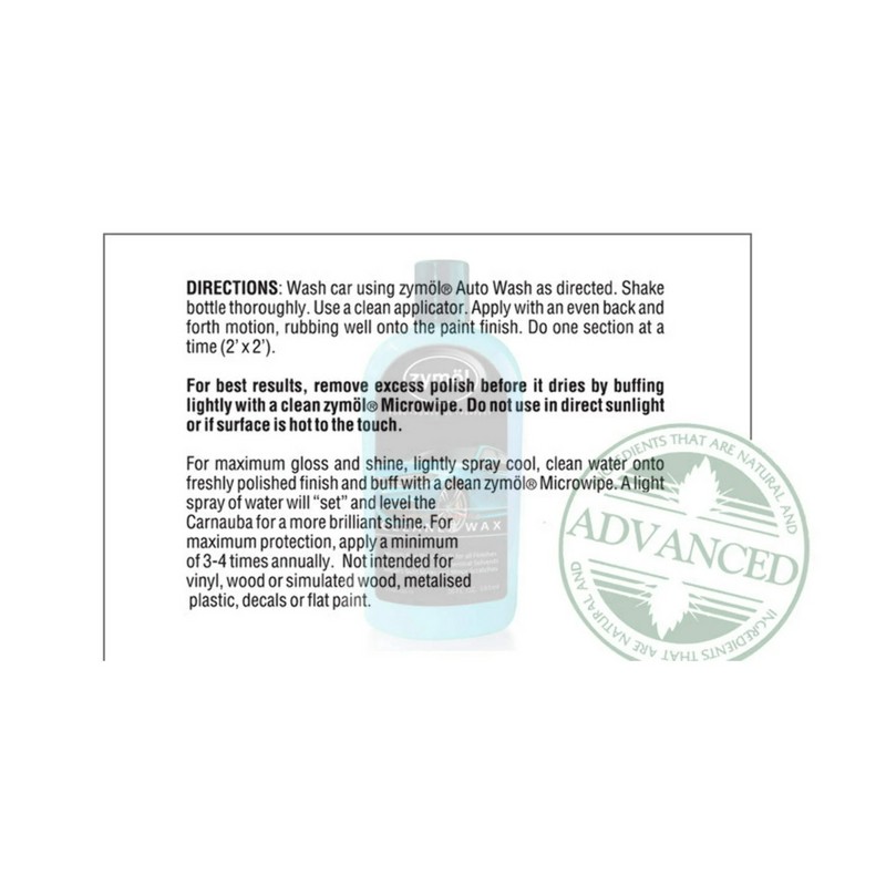 Zymol Cleaner Wax SiO2 Car Polish & Protection Non-Solvent Formula
