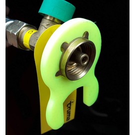 Gas Key for Patio Heater, Gas Heater, Gas Cannon, Heater, Gas Grill, Motorhome, Caravan, Camping, Pressure Regulator, Pressure Regulator (Union Nut 5 Wings, Neon Yellow, 2)